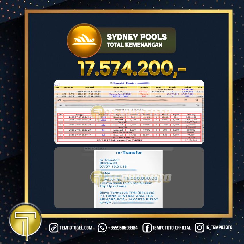 BUKTI JACKPOT TEMPOTOTO TOGEL