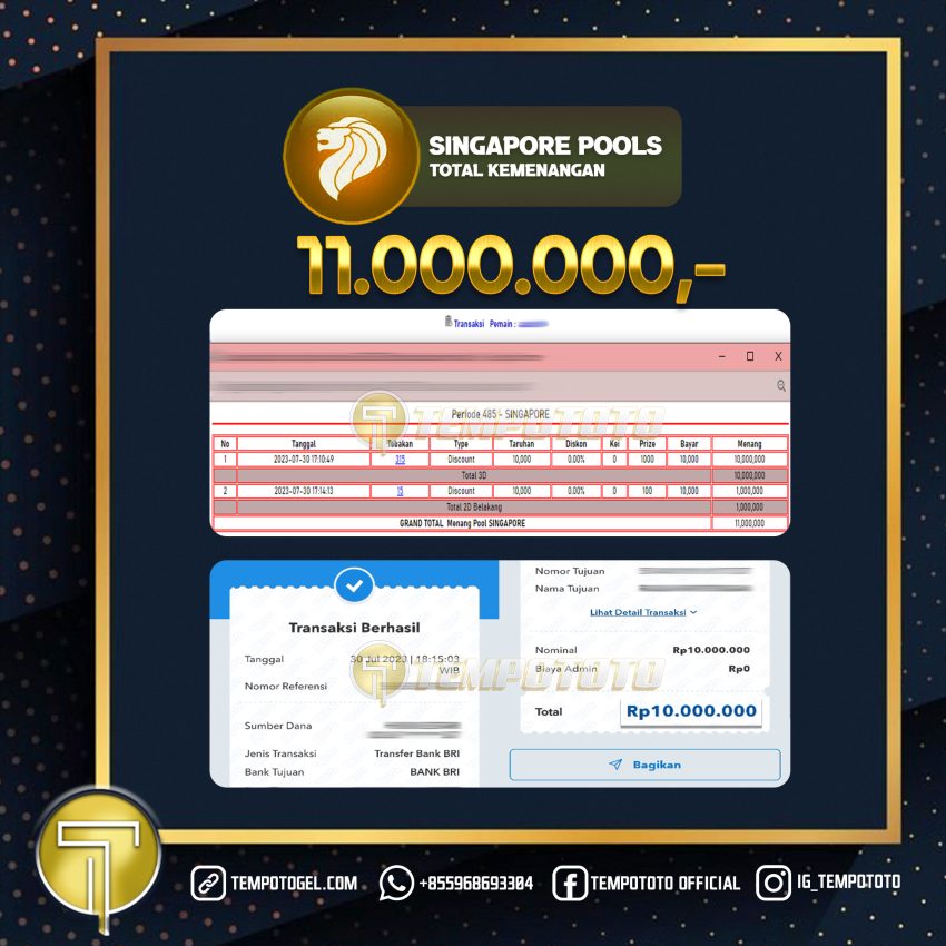 BUKTI JACKPOT TEMPOTOTO TOGEL