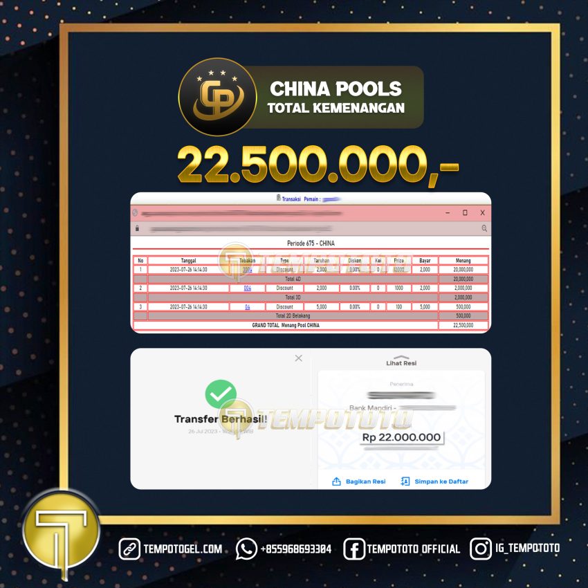 BUKTI JACKPOT TEMPOTOTO TOGEL