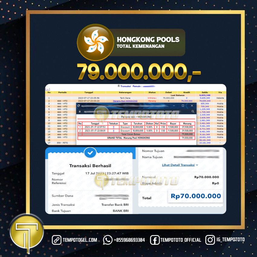 BUKTI JACKPOT TEMPOTOTO TOGEL