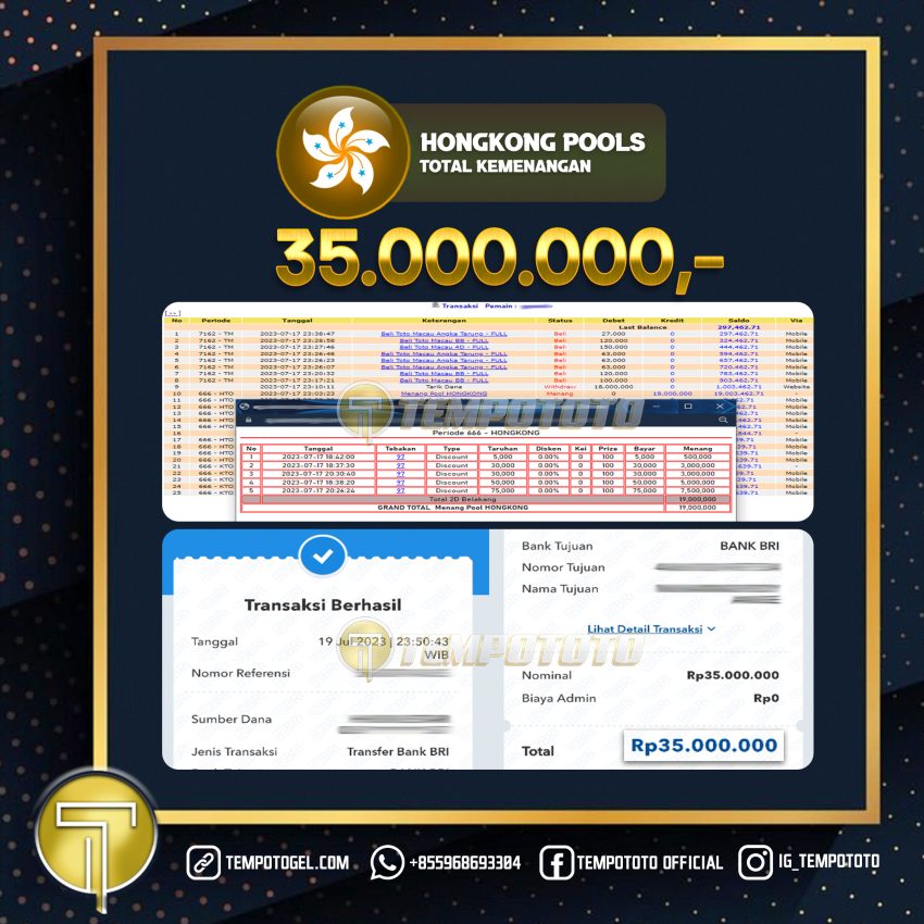 BUKTI JACKPOT TEMPOTOTO TOGEL