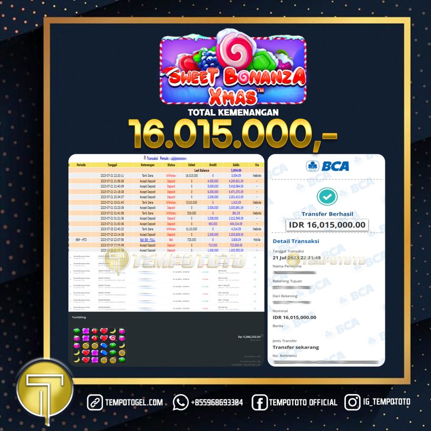 BUKTI JACKPOT TEMPOTOTO SLOT