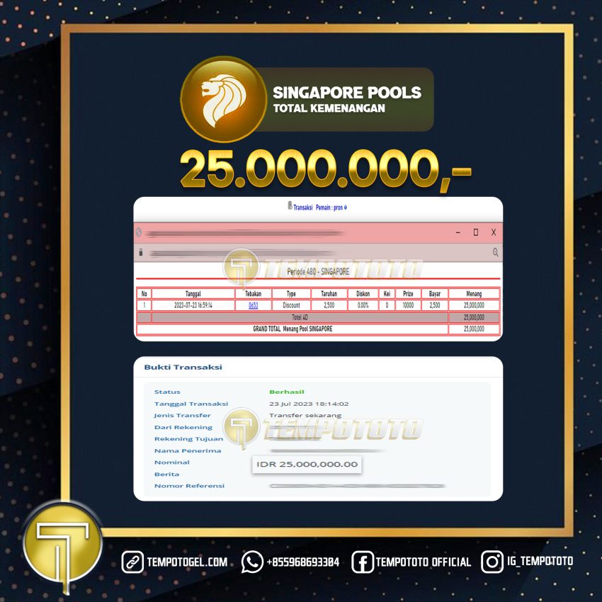 BUKTI JACKPOT TEMPOTOTO TOGEL