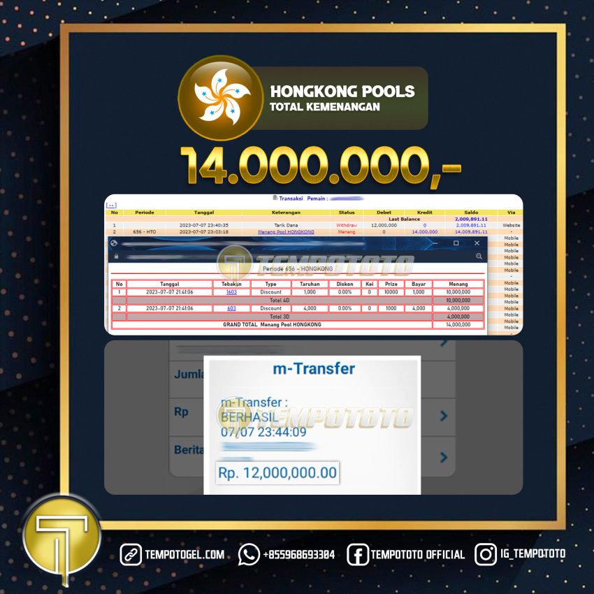 BUKTI JACKPOT TEMPOTOTO TOGEL