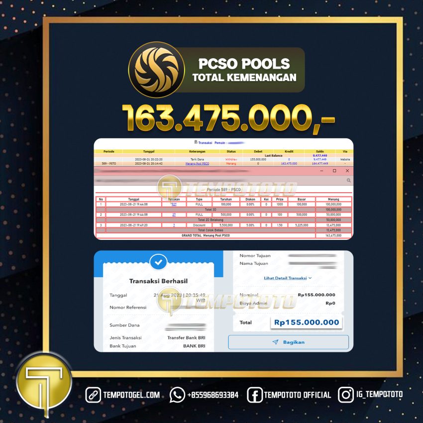 BUKTI JACKPOT TEMPOTOTO TOGEL