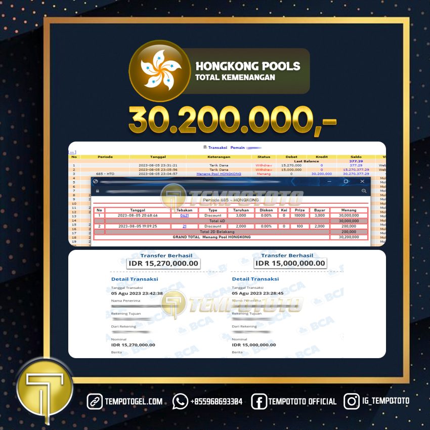 BUKTI JACKPOT TEMPOTOTO TOGEL