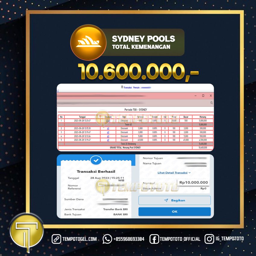 BUKTI JACKPOT TEMPOTOTO TOGEL