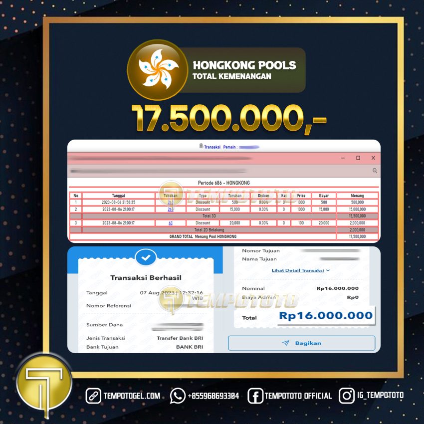 BUKTI JACKPOT TEMPOTOTO TOGEL