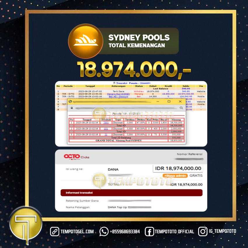 BUKTI JACKPOT TEMPOTOTO TOGEL