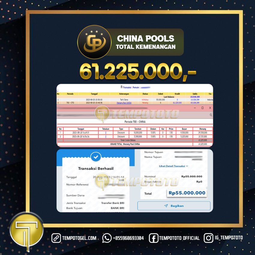 BUKTI JACKPOT TEMPOTOTO TOGEL