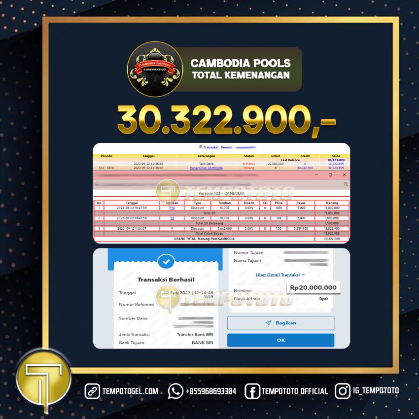 BUKTI JACKPOT TEMPOTOTO TOGEL