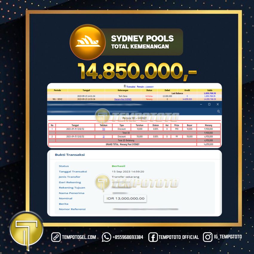 BUKTI JACKPOT TEMPOTOTO TOGEL