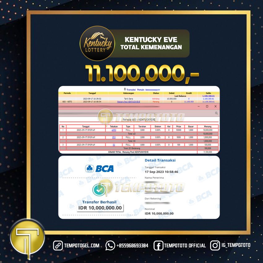 BUKTI JACKPOT TEMPOTOTO TOGEL