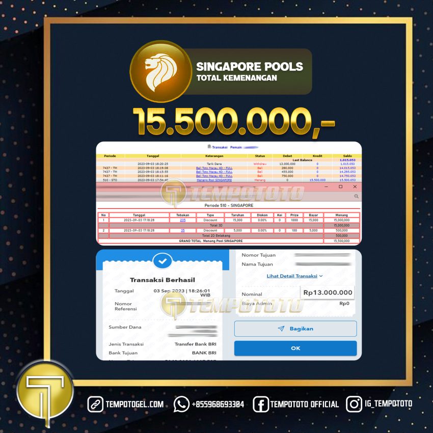 BUKTI JACKPOT TEMPOTOTO TOGEL