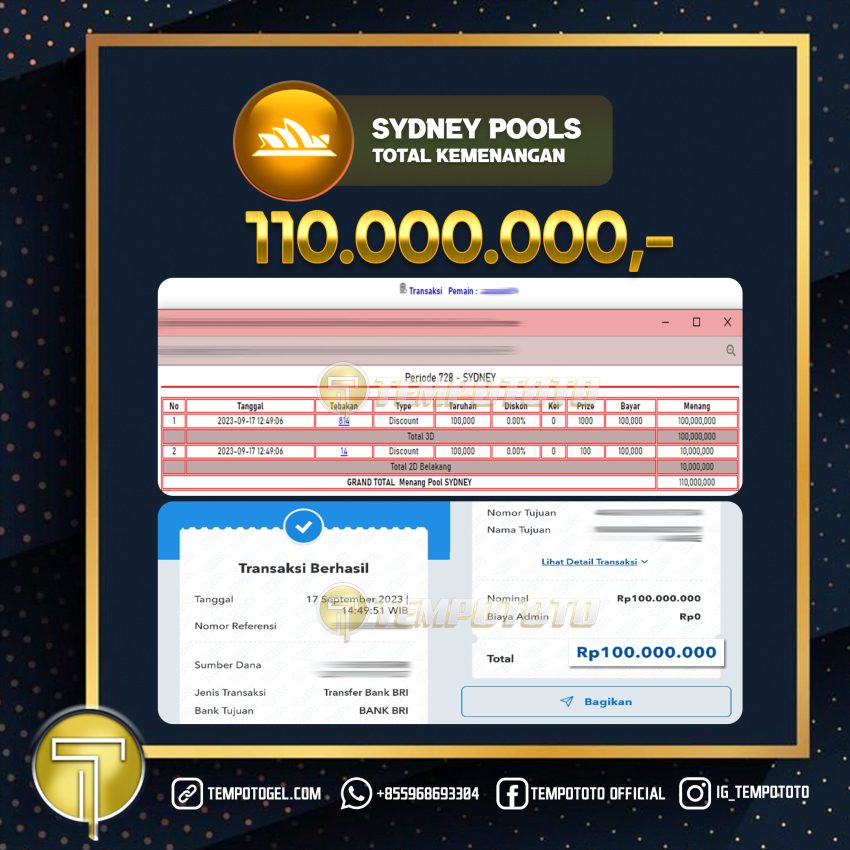 BUKTI JACKPOT TEMPOTOTO TOGEL