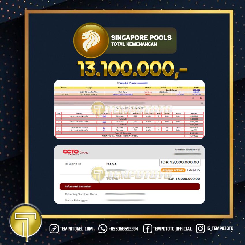 BUKTI JACKPOT TEMPOTOTO TOGEL