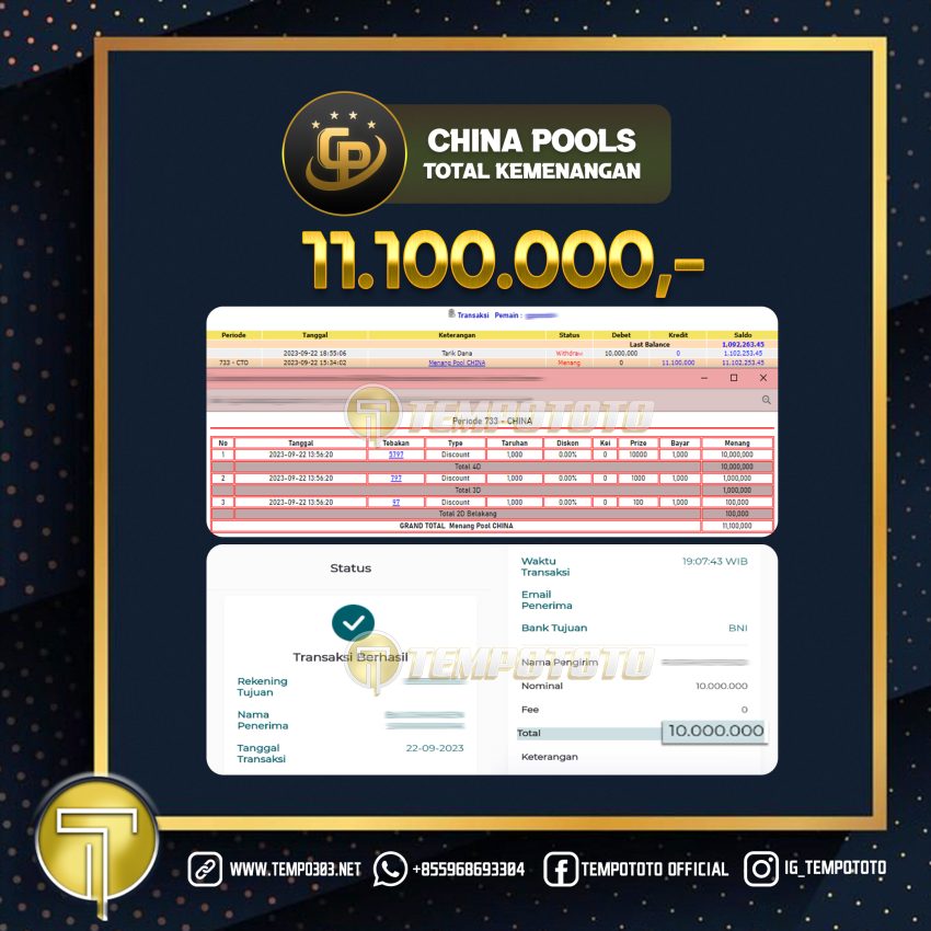 BUKTI JACKPOT TEMPOTOTO TOGEL