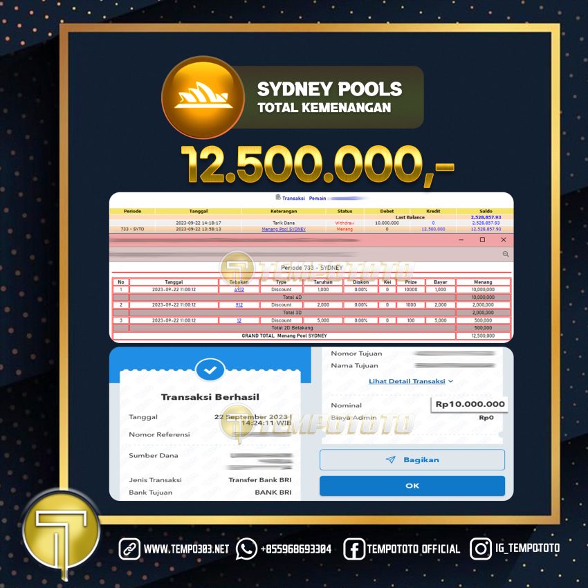 BUKTI JACKPOT TEMPOTOTO TOGEL