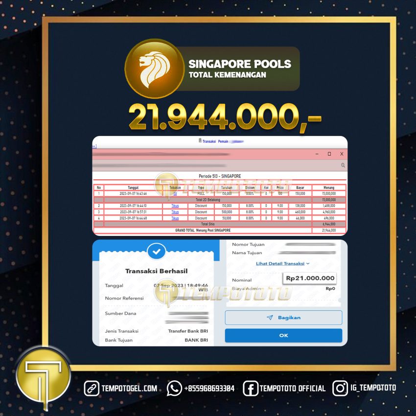 BUKTI JACKPOT TEMPOTOTO TOGEL