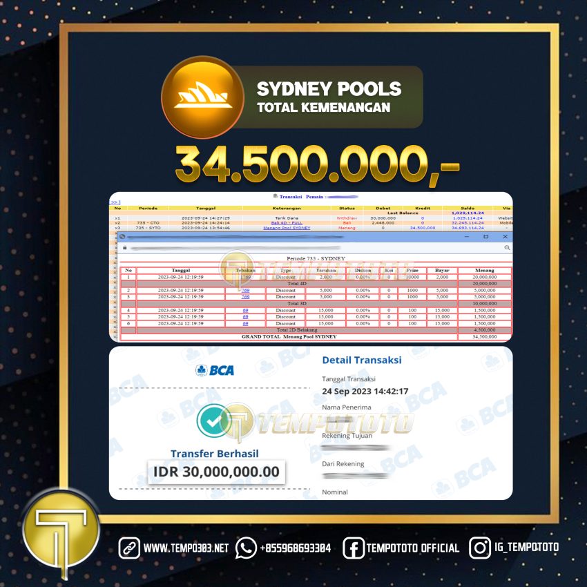 BUKTI JACKPOT TEMPOTOTO TOGEL