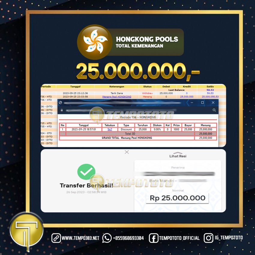 BUKTI JACKPOT TEMPOTOTO TOGEL