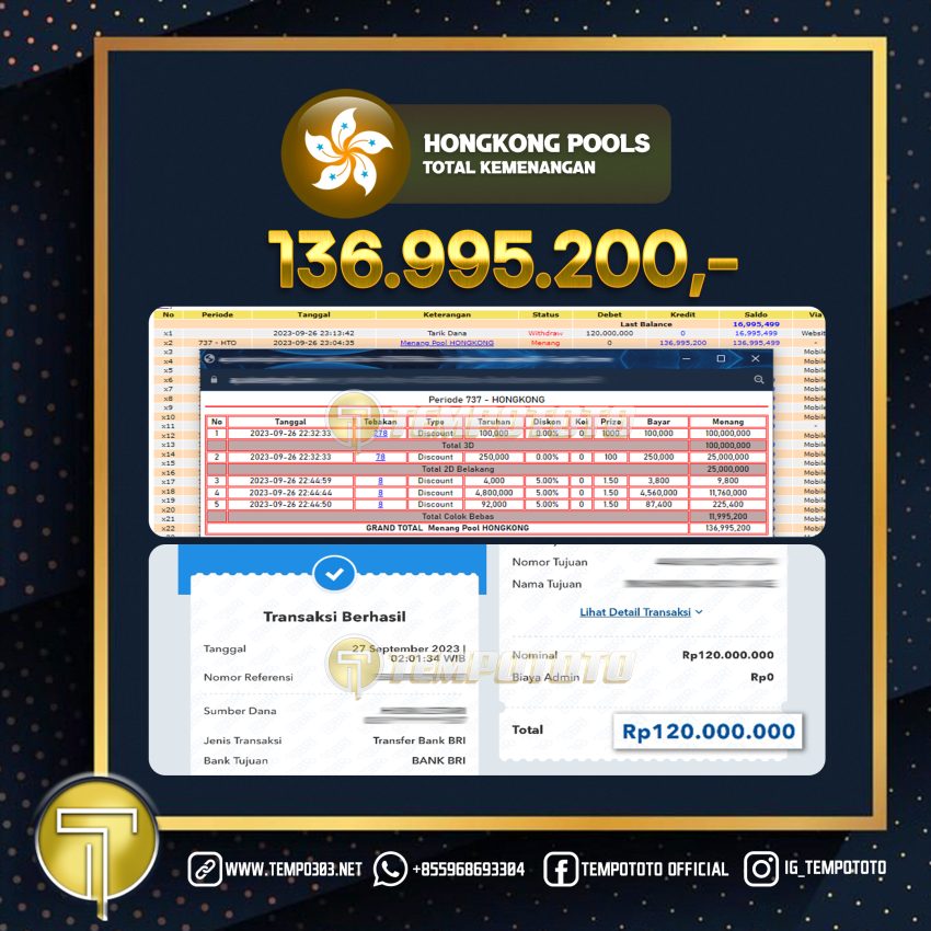 BUKTI JACKPOT TEMPOTOTO TOGEL