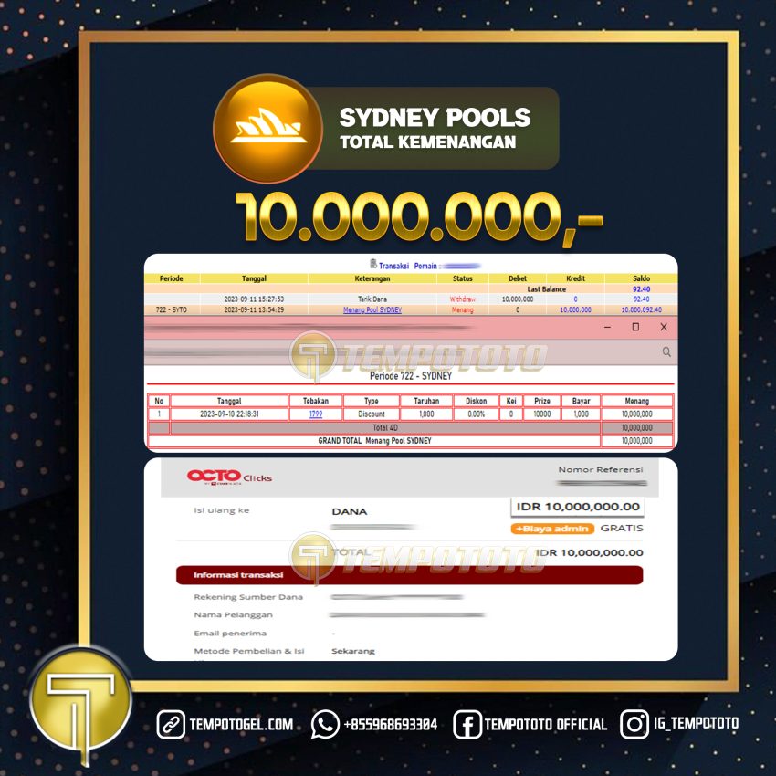 BUKTI JACKPOT TEMPOTOTO TOGEL