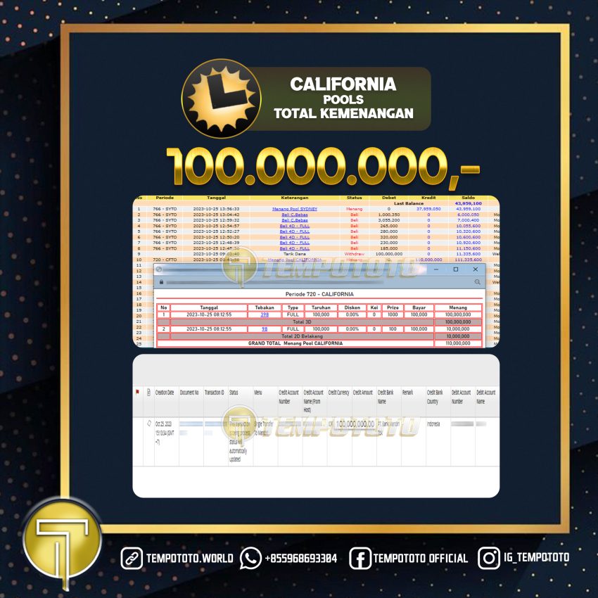 BUKTI JACKPOT TEMPOTOTO TOGEL