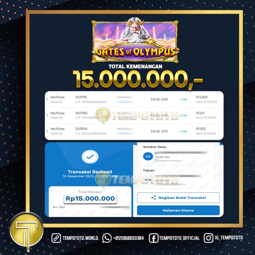 BUKTI JACKPOT TEMPOTOTO SLOT