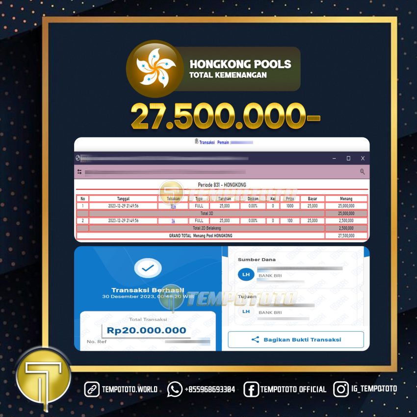 BUKTI JACKPOT TEMPOTOTO TOGEL