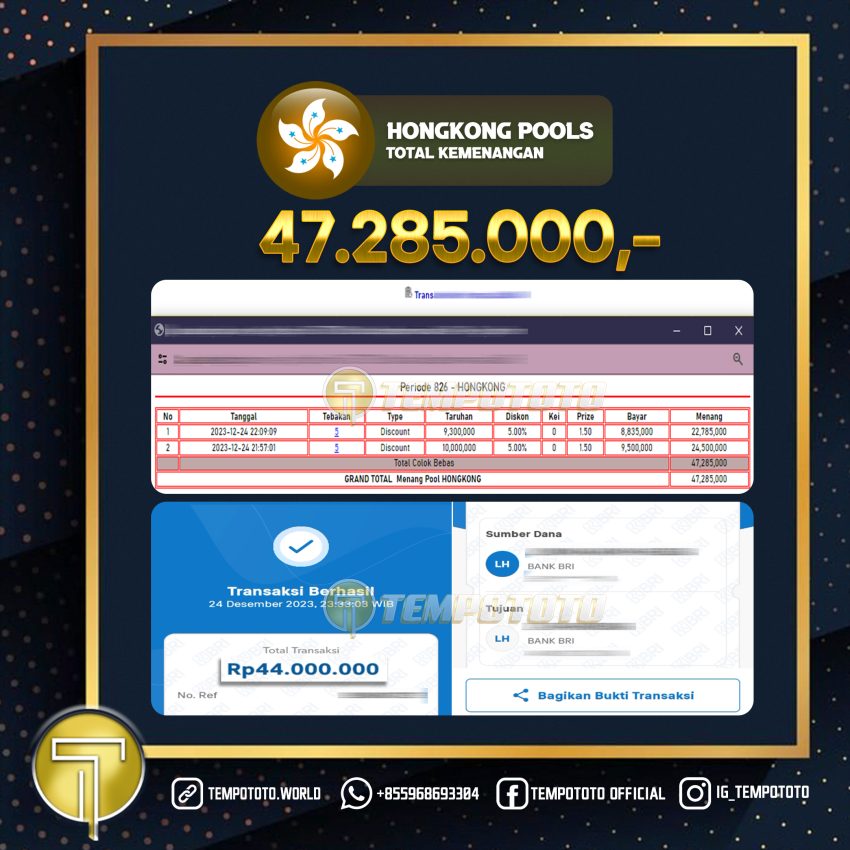 BUKTI JACKPOT TEMPOTOTO TOGEL