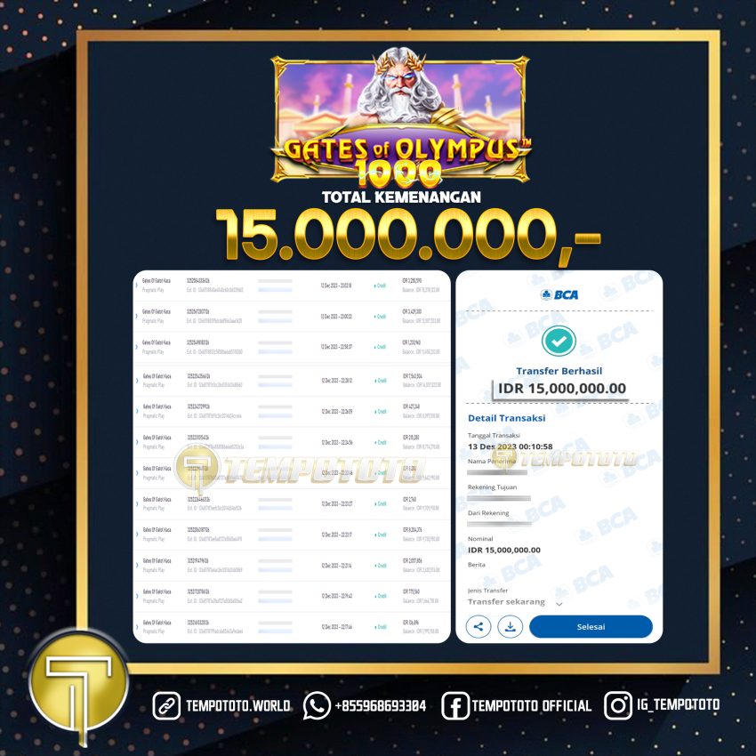 BUKTI JACKPOT TEMPOTOTO SLOT