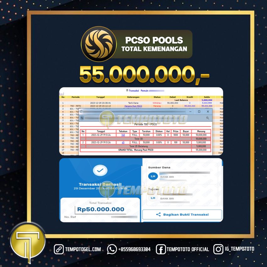 BUKTI JACKPOT TEMPOTOTO TOGEL