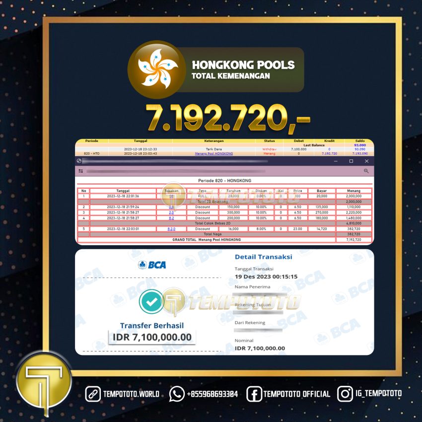 BUKTI JACKPOT TEMPOTOTO TOGEL