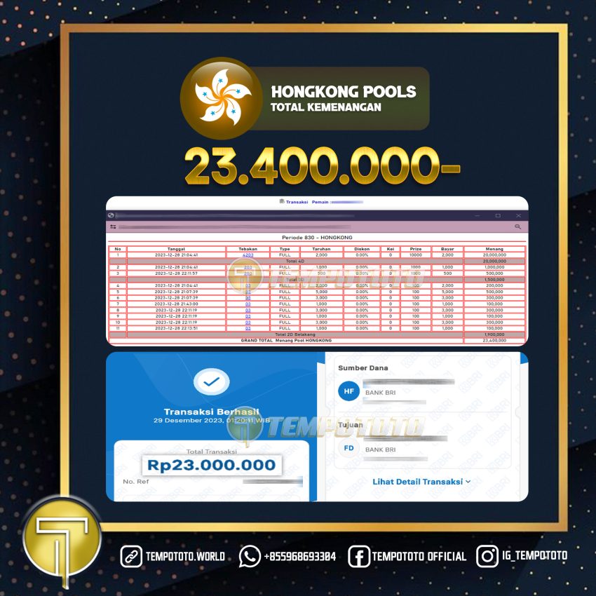 BUKTI JACKPOT TEMPOTOTO TOGEL