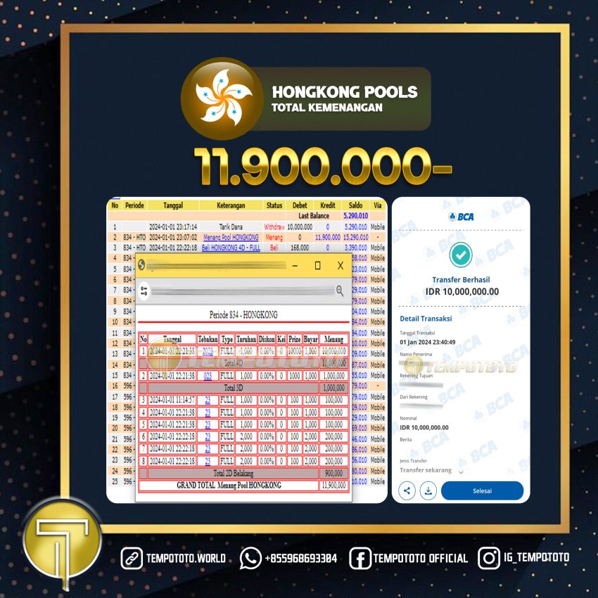 BUKTI JACKPOT TEMPOTOTO TOGEL