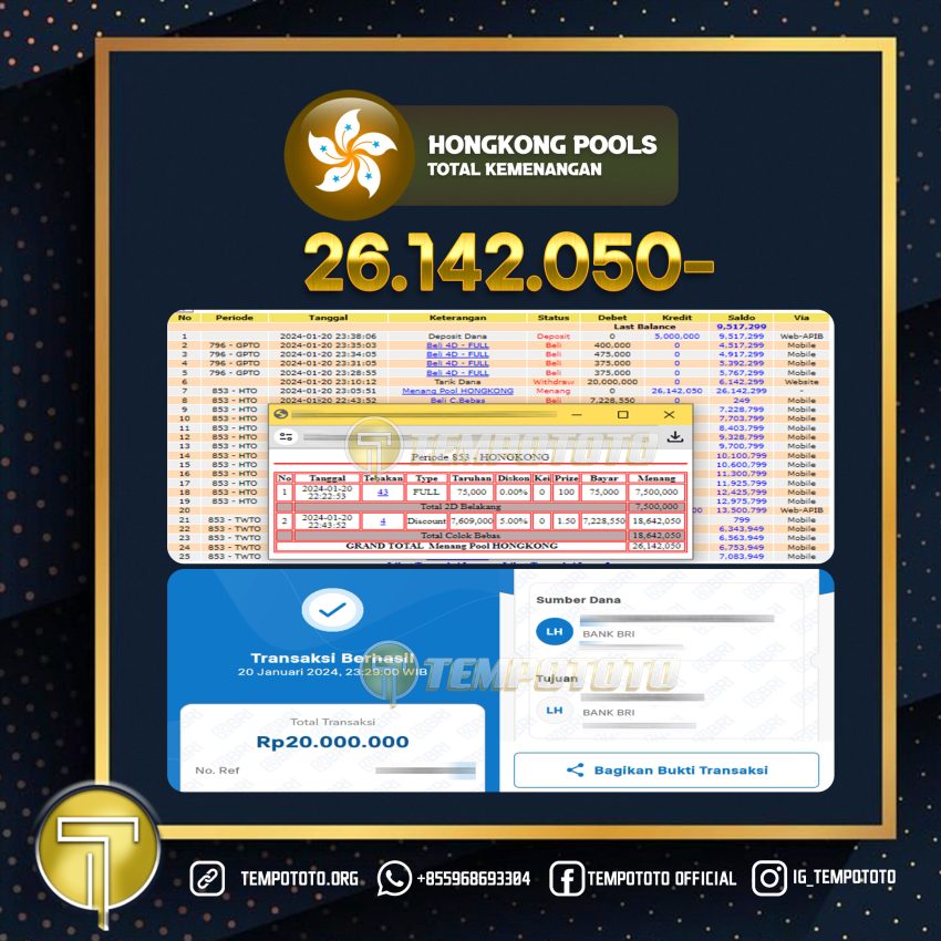 BUKTI JACKPOT TEMPOTOTO TOGEL