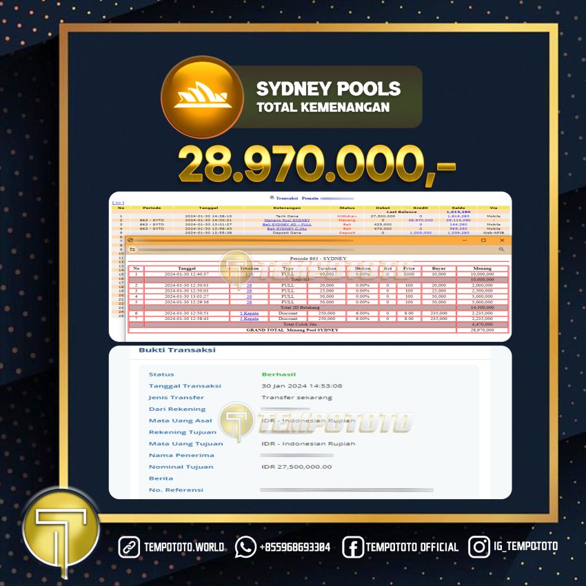 BUKTI JACKPOT TEMPOTOTO TOGEL