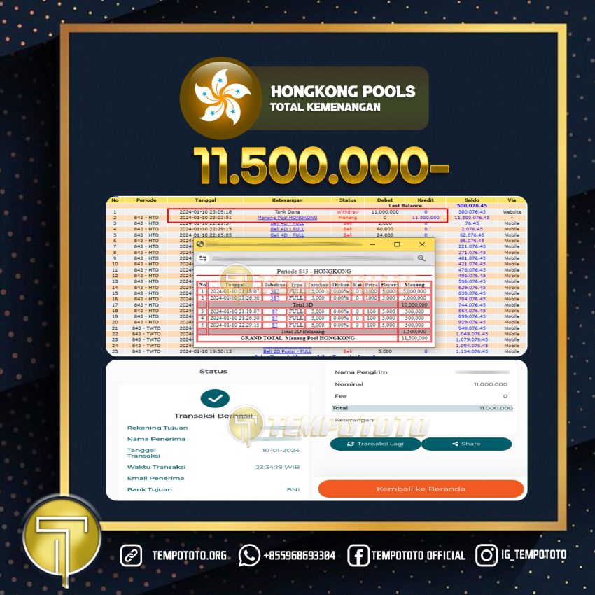 BUKTI JACKPOT TEMPOTOTO TOGEL