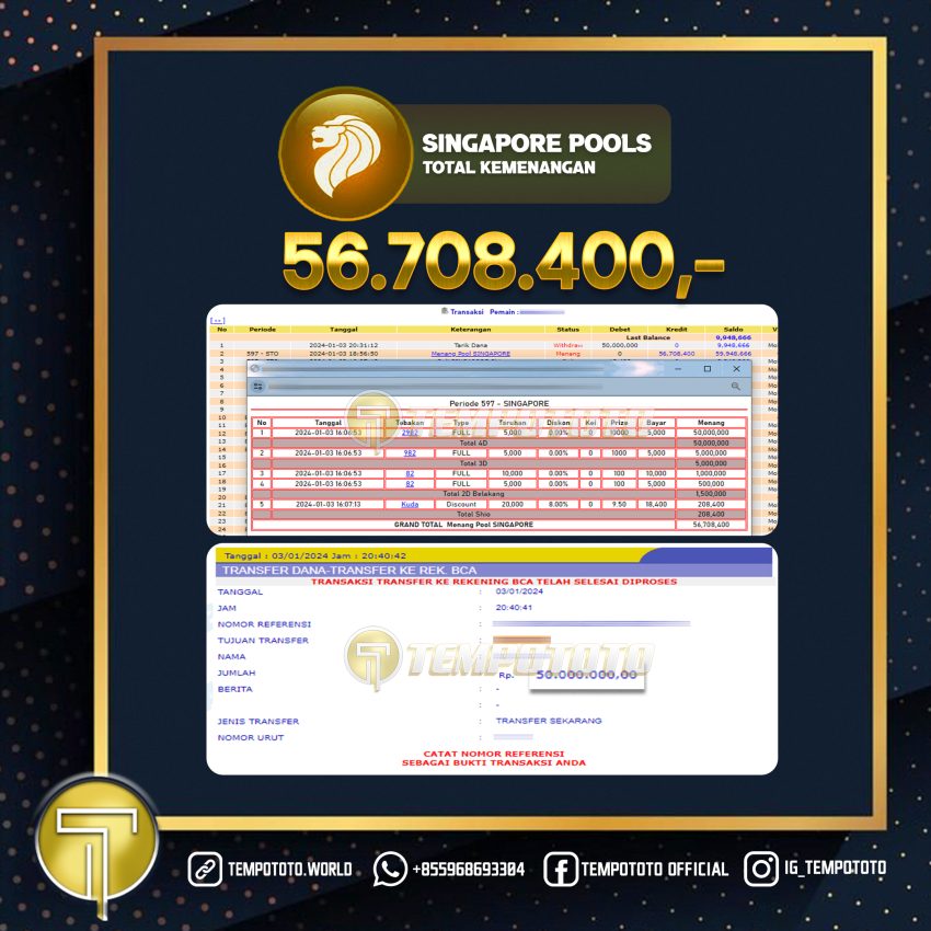 BUKTI JACKPOT TEMPOTOTO TOGEL