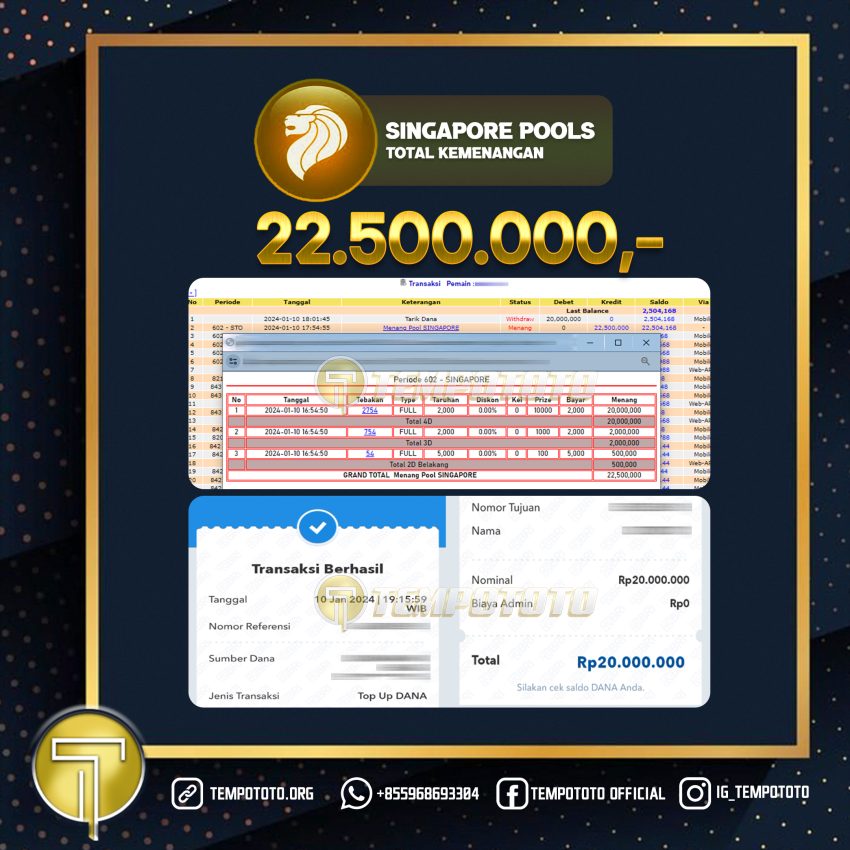 BUKTI JACKPOT TEMPOTOTO TOGEL