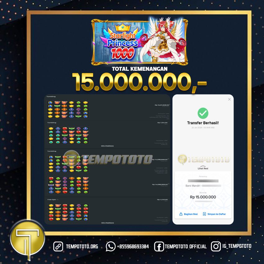 BUKTI JACKPOT TEMPOTOTO SLOT