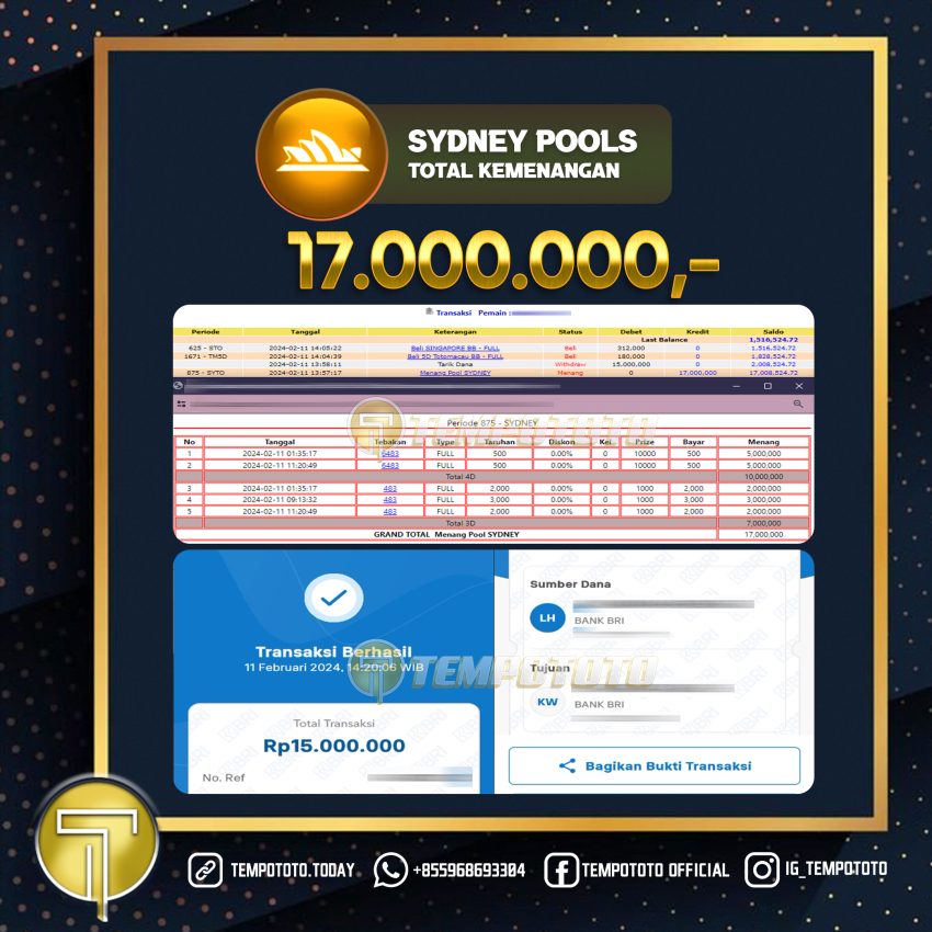 BUKTI JACKPOT TEMPOTOTO TOGEL