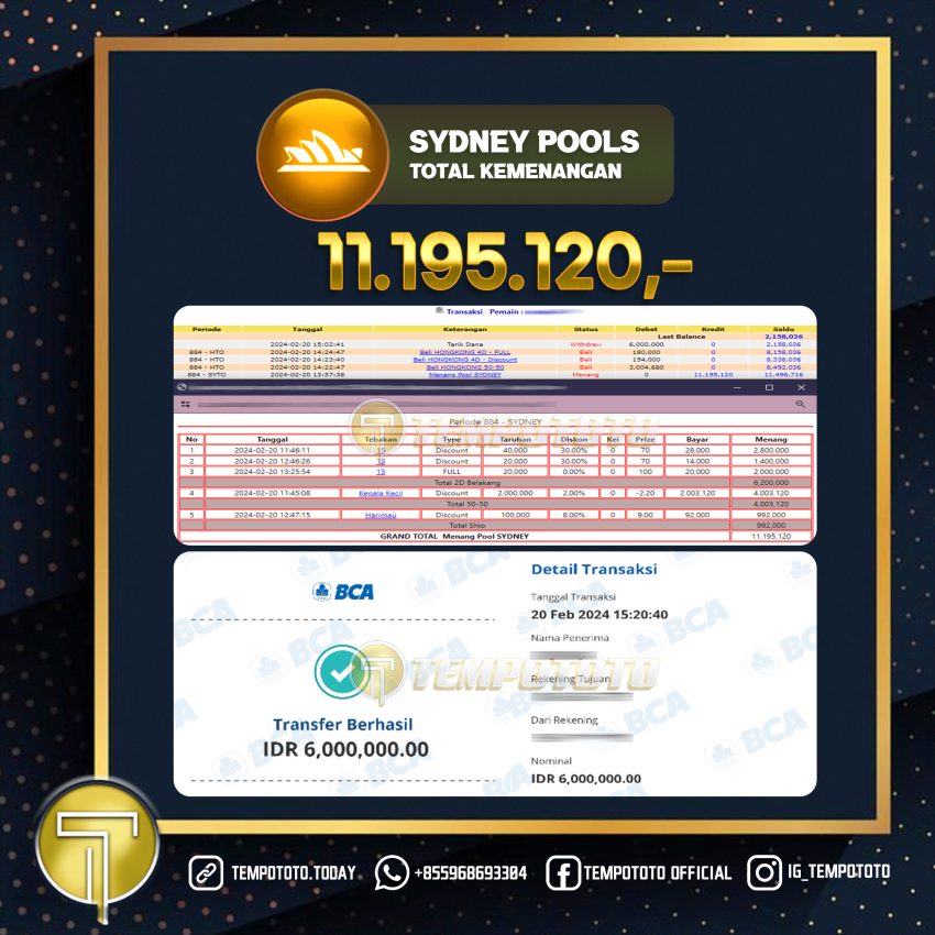 BUKTI JACKPOT TEMPOTOTO TOGEL