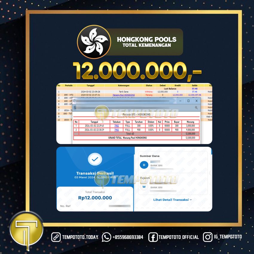 BUKTI JACKPOT TEMPOTOTO TOGEL