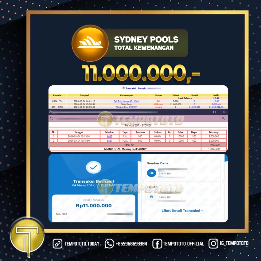 BUKTI JACKPOT TEMPOTOTO TOGEL