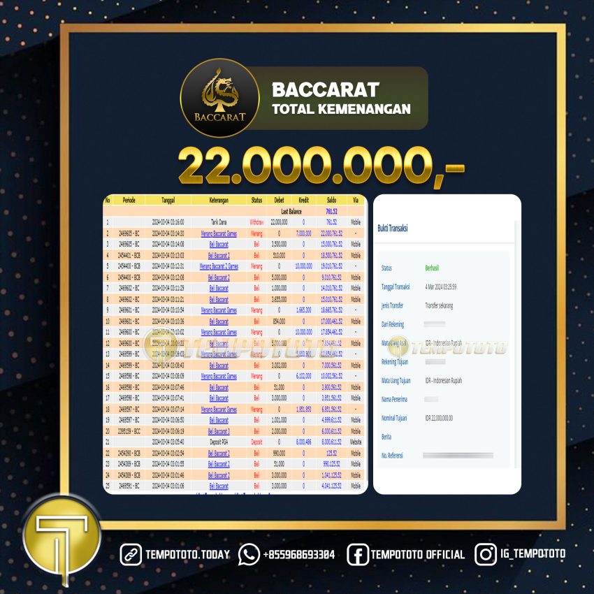 BUKTI JACKPOT TEMPOTOTO CASINO