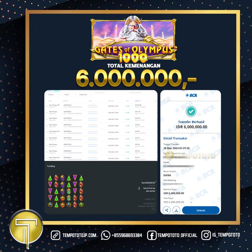 BUKTI JACKPOT TEMPOTOTO SLOT