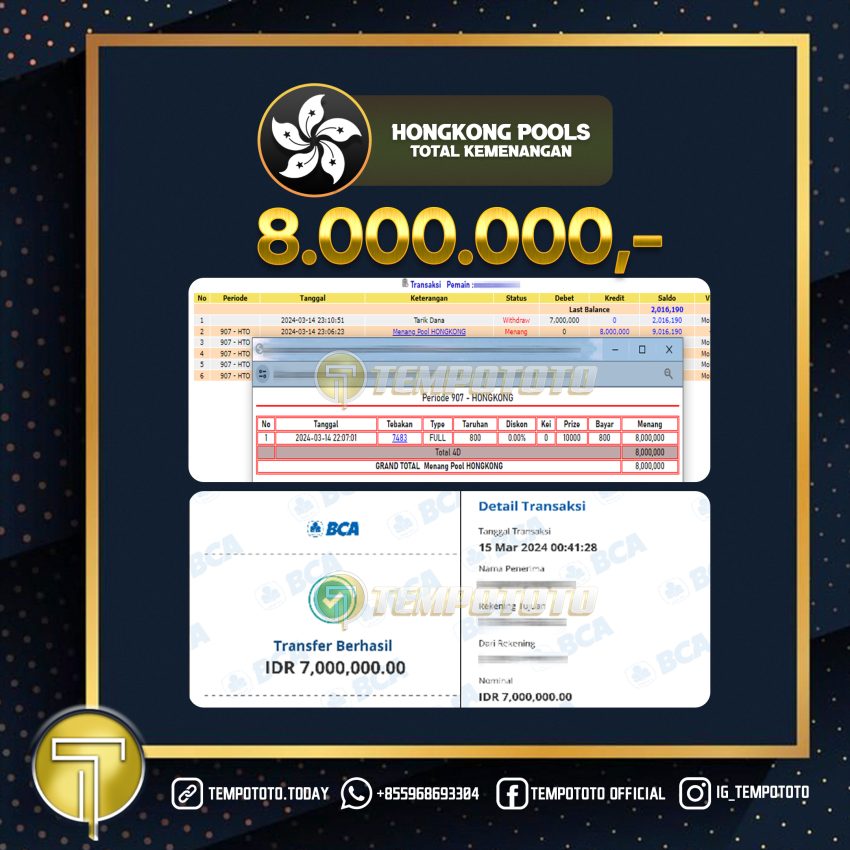 BUKTI JACKPOT TEMPOTOTO TOGEL