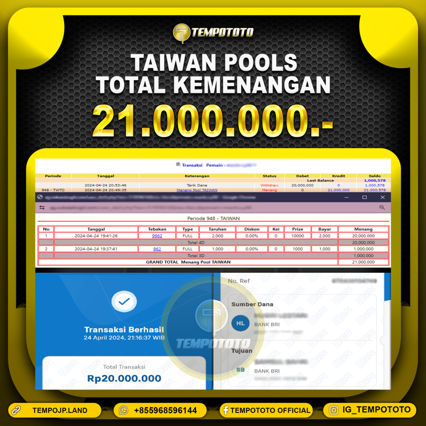 BUKTI JP TEMPOTOTO TOGEL